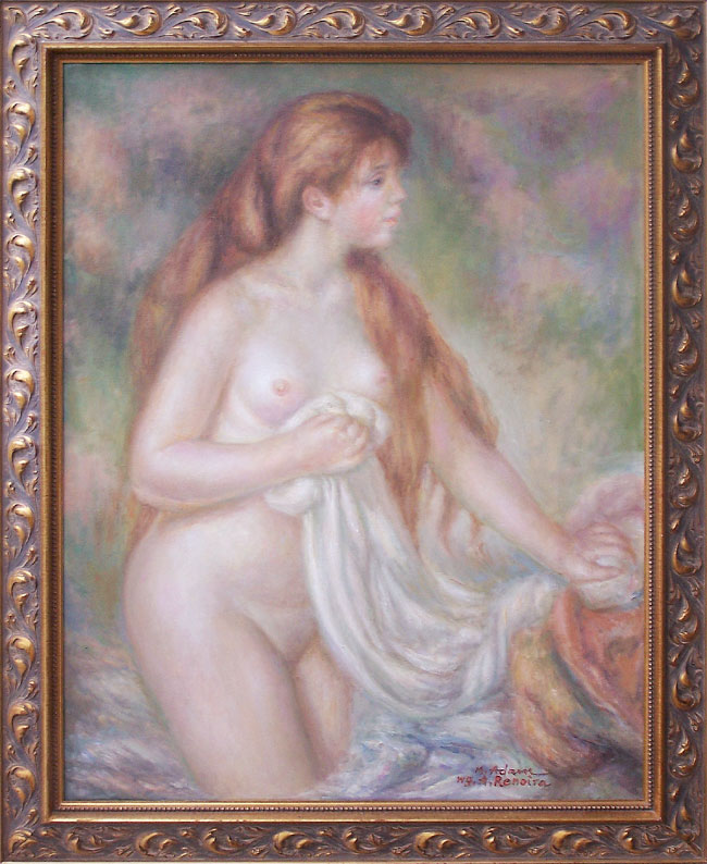 Blondynka w kąpieli wg Renoira
