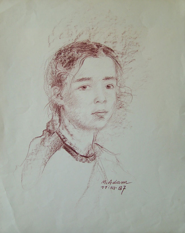 Madzia pozuje