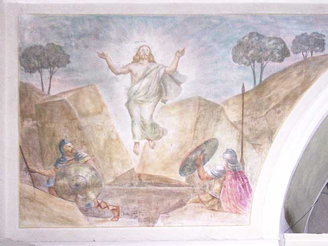 Polichromie w kościele parafialnym w Karczmiskach (lubelskie). Rok 1973.